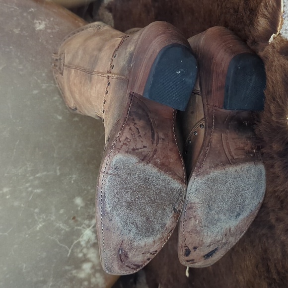 LIBERTY BLACK LB71166 Tall America Tan distressed cowgirl western boot sz7.5 EUC - Picture 15 of 16